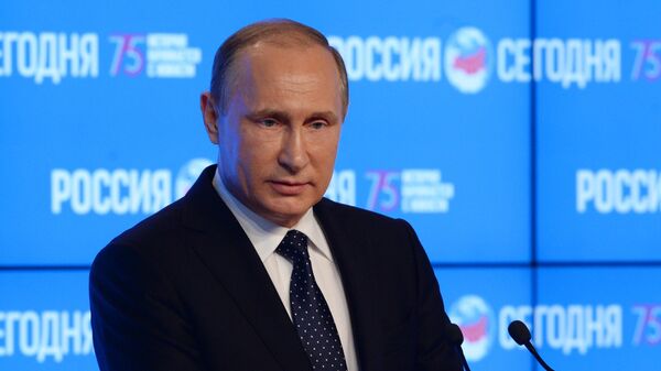 Predsednik Rusije Vladimir Putin u poseti Rusija sevodnja - Sputnik Srbija