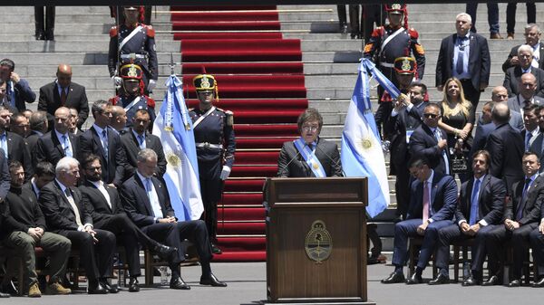 Novoizabrani predsednik Argentine Havijer Milej položio je zakletvu ispred argentinskog Kongresa - Sputnik Srbija