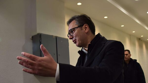 Aleksandar Vučić stigao u izborni štab SNS-a - Sputnik Srbija