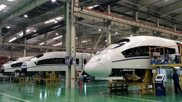 Постройка высокоскоростных поездов в Китае. Архивное фото - Sputnik Србија