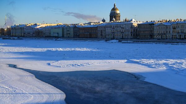 Zamrzla Neva u Sankt Peterburgu - Sputnik Srbija