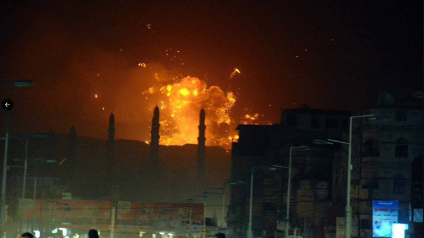 An X screenshot of US, UK forces attack on Houthi Targets in Yemen on January 11, 2024. - Sputnik Srbija