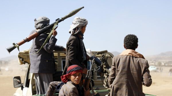 Naoružani Huti kod Sane u Jemenu - Sputnik Srbija
