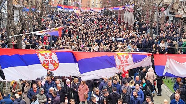 Protest u Severnoj Mitrovici - Sputnik Srbija