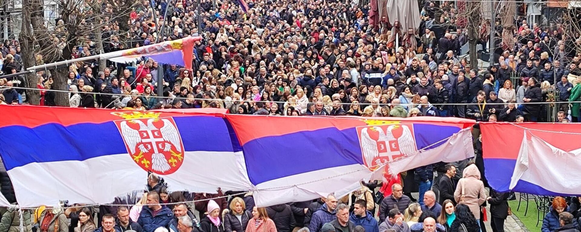 Protest u Severnoj Mitrovici - Sputnik Srbija, 1920, 14.02.2024