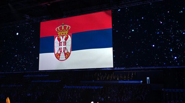 Zastava Srbije na ceremoniji otvaranja Igri budućnosti - Sputnik Srbija