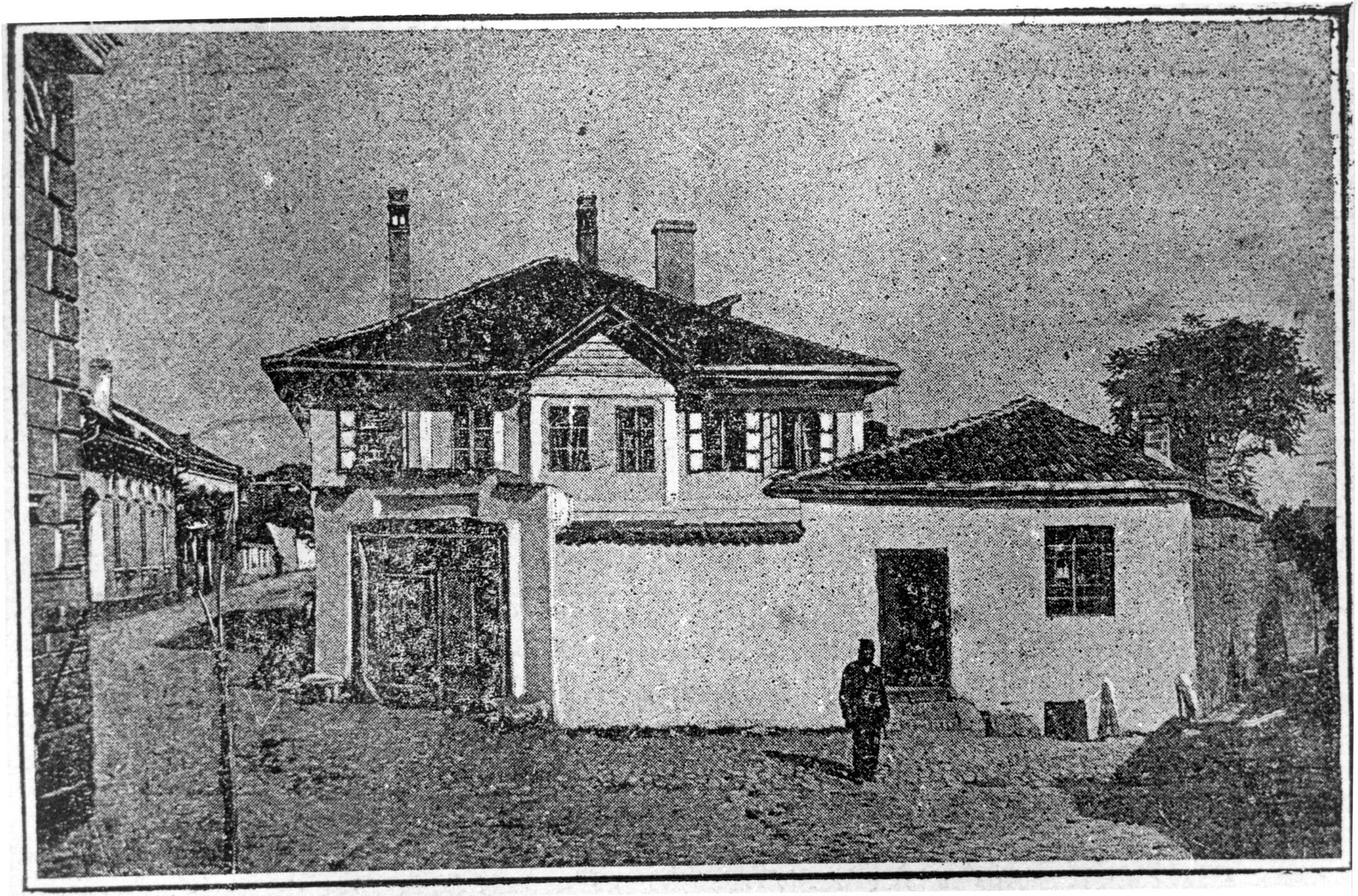Najstariji sačuvani snimak zgrade Dositejevog liceja iz 1892. godine, arhivska građa MVD - Sputnik Srbija, 1920, 26.02.2024