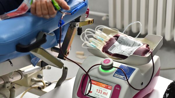 Akcija dobrovoljnog davanja krvi. Akcija dobrovoljnog davanja krvi. - Sputnik Srbija