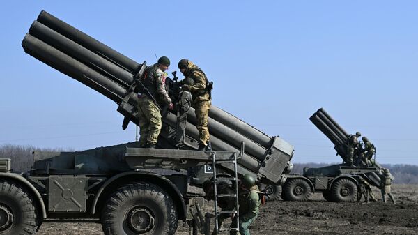 Raketni divizion artiljerijske brigade grupe Centar u zoni specijalne vojne operacije - Sputnik Srbija