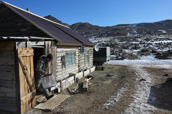 Član izborne komisije u pastirskom kampu u planinama Koš-Agačkog rejona Republike Altaj. - Sputnik Srbija