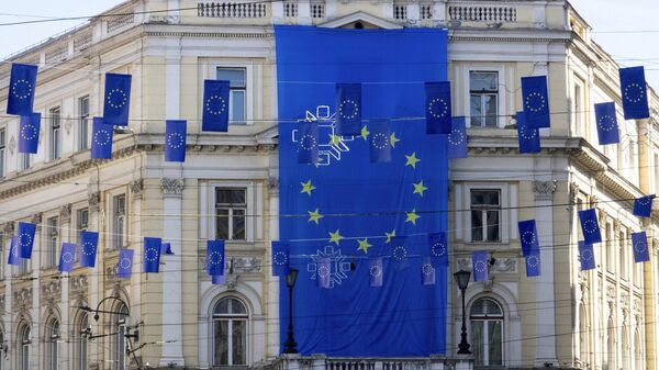 Zastave EU u Sarajevu. - Sputnik Srbija