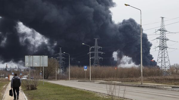 Пожар, дим, Белгород - Sputnik Србија