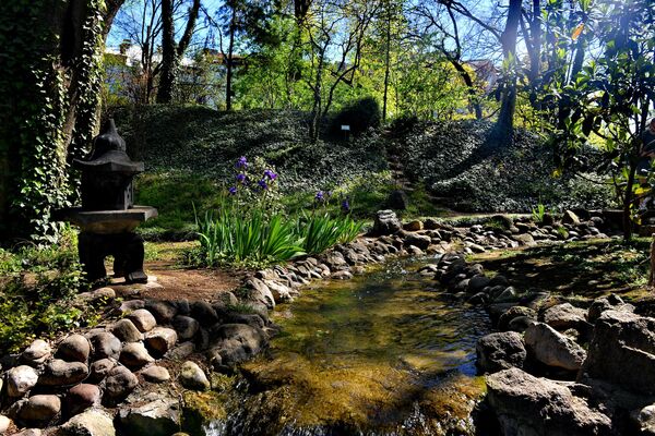 Камен, вода и биљке су три основна елемента присутна у јапанским баштама. - Sputnik Србија