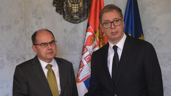 Predsednik Republike Srbije Aleksandar Vučić i Kristijan Šmit - Sputnik Srbija