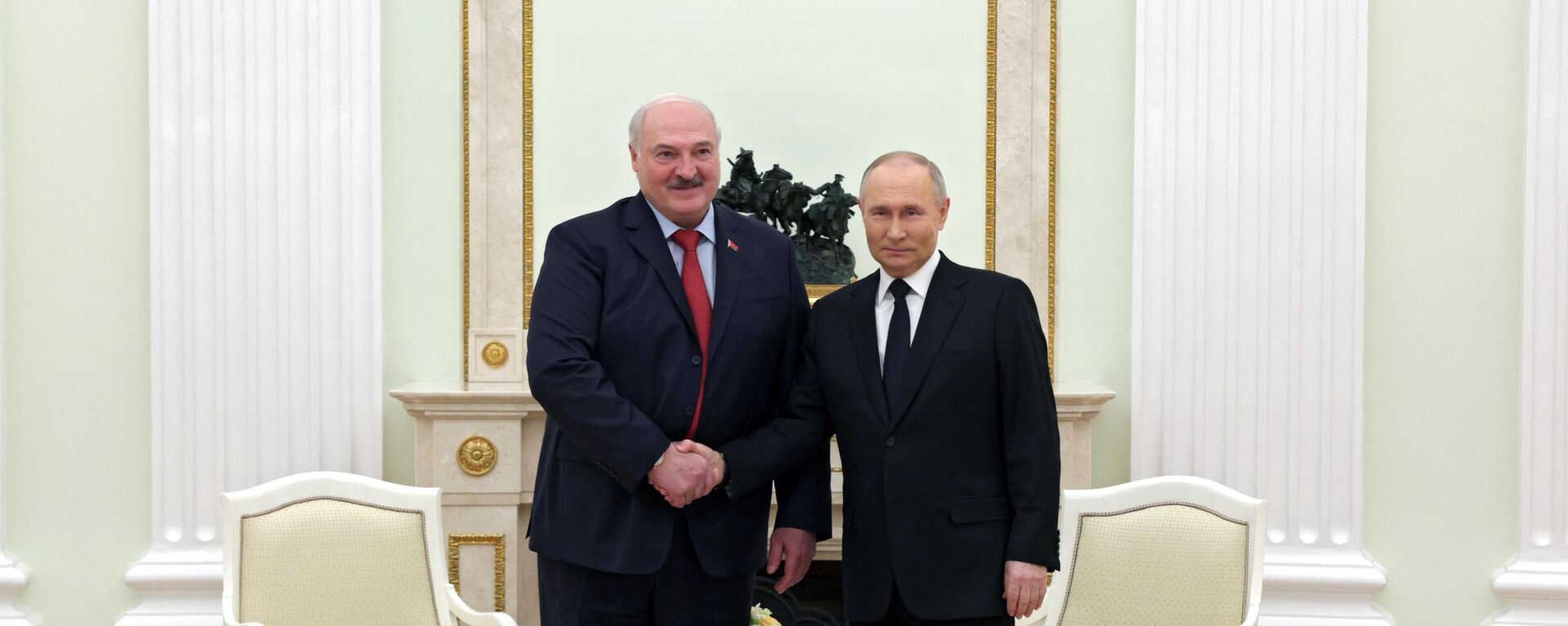 Predsednici Belorusije i Rusije, Aleksandar Lukašenko i Vladimir Putin  - Sputnik Srbija, 1920, 11.04.2024