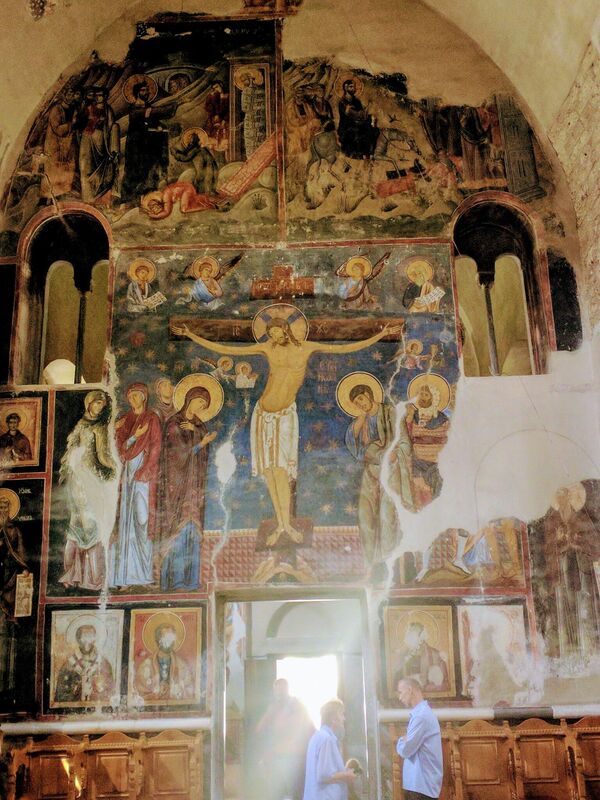 Freske iz XII veka u manastiru Studenica. - Sputnik Srbija
