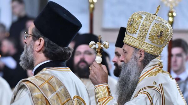 Vaskršnja liturgija u Hramu Svetog Save - Sputnik Srbija