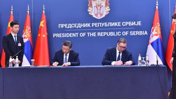 Predsednik Srbije Aleksandar Vučić i predsednik Kine Si Đinping - Sputnik Srbija
