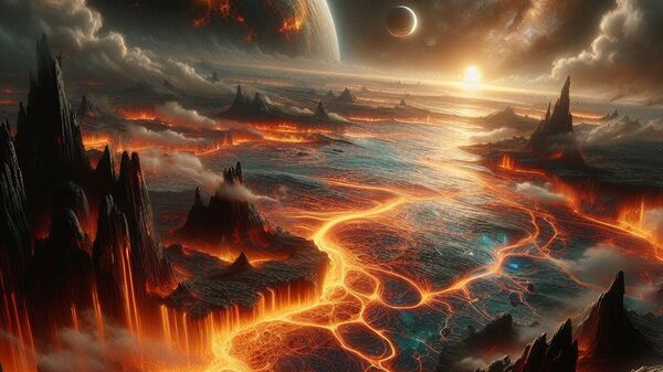 Planeta sa okeanima magme, ilustracija - Sputnik Srbija