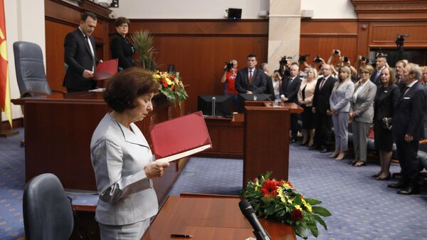 Gordana Siljanovska Davkova položila je zakletvu na mesto predsednika Severne Makedonije - Sputnik Srbija