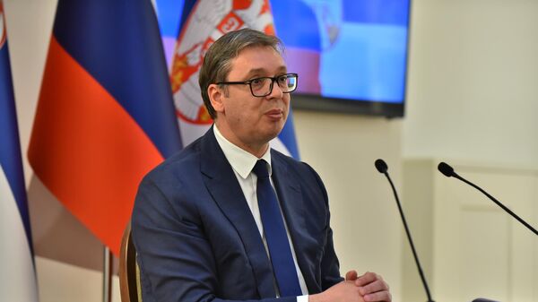 Predsednik Srbije Aleksandar Vučić u Ruskom domu  - Sputnik Srbija
