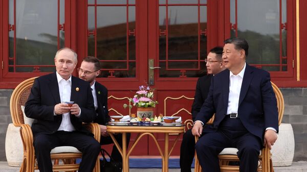 Predsednici Rusije i Kine, Vladimir Putin i Si Đinping - Sputnik Srbija