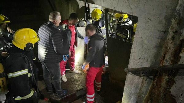 Ministarstvo unutrašnjih poslova Srbije objavilo je snimak akcija spasavanje putnika koji su povređeni u sudaru putničkog i teretnog voza - Sputnik Srbija