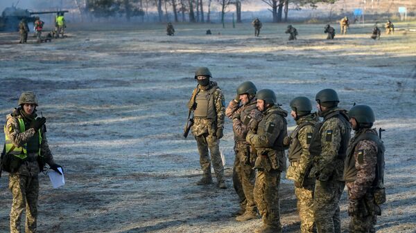 Украјински војници током обуке - Sputnik Србија