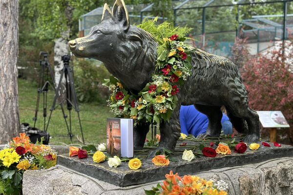 Predstavljanje knjige Gabi: Hrabro srce Beograda pored spomenika keruši Gabi u Beo Zoo Vrtu - Sputnik Srbija