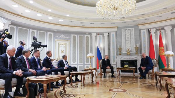 Radna poseta ruskog predsednika Vladimira Putina Belorusiji - Sputnik Srbija