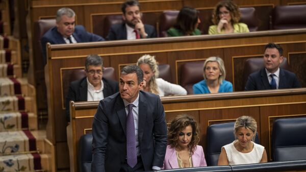 Španski premijer Pedro Sančez tokom usvajanja Zakona i amnestiji katalonskih separatista. - Sputnik Srbija
