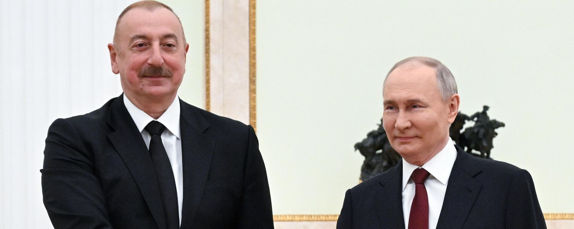 Predsednici Azerbejdžana i Rusije, Ilham Alijev i Vladimir Putin  - Sputnik Srbija, 1920, 19.08.2024