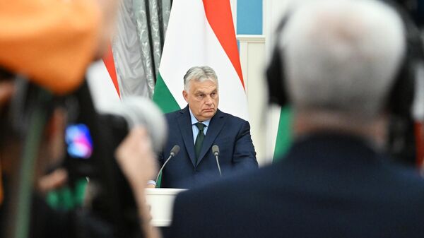 Konferencija za novinare nakon sastanka mađarskog premijera Viktora Orbana i ruskog predsednka Vladimira Putina u Moskvi - Sputnik Srbija