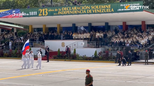 Sailors of the Russian North Sea Fleet are taking part in the parade in Caracas in celebration of the 213th anniversary of Venezuela's independence - Sputnik Србија