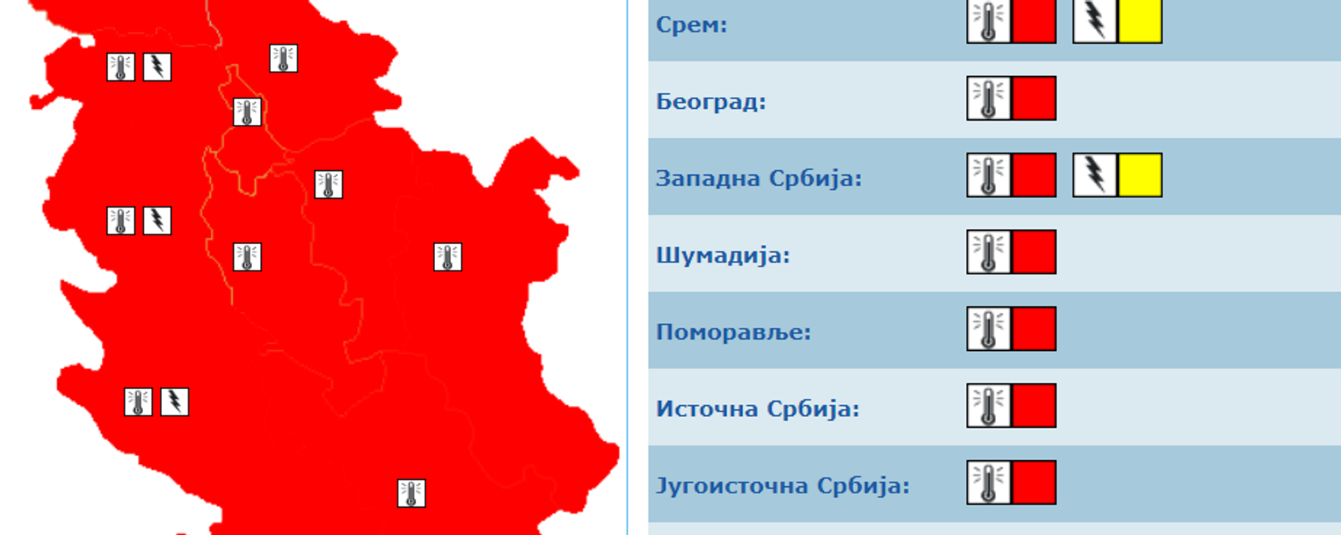 Crveni meteoalarm - Sputnik Srbija, 1920, 16.07.2024