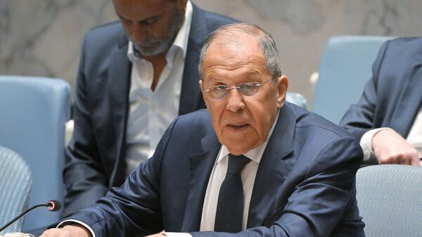 Визит главы МИД РФ С. Лаврова на заседание Совета Безопасности ООН - Sputnik Србија