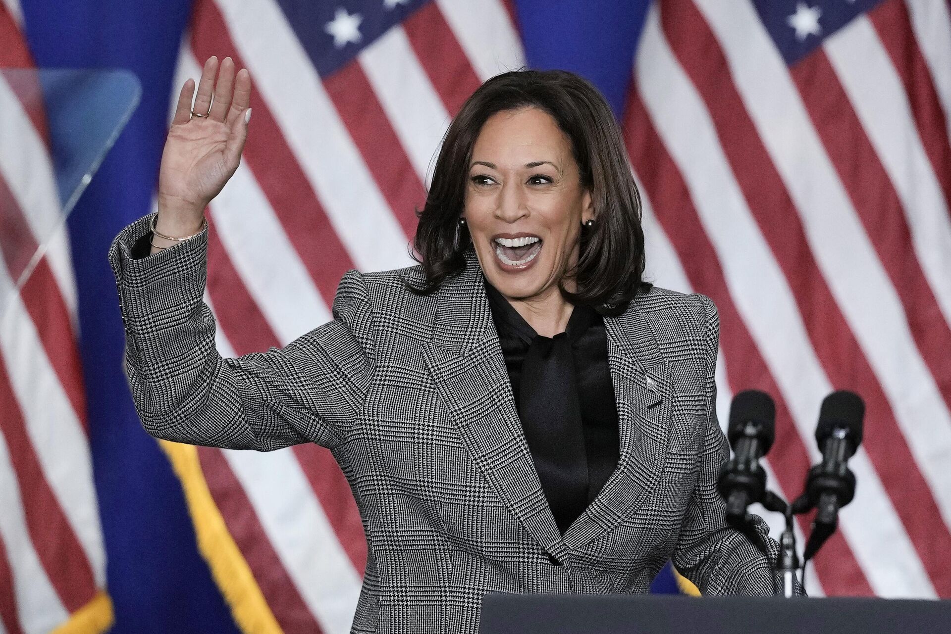 Vice-prezident Kamala Harris vыstupaet v Okružnom sovete Meždunarodnogo soюza hudožnikov i smežnыh professiй, SŠA - Sputnik Srbija, 1920, 22.07.2024