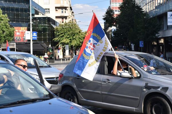 Beograd - proslava zlatne medalja vaterpolista - Sputnik Srbija