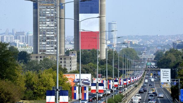 Beorgad okićen francuskom zastavom - Sputnik Srbija