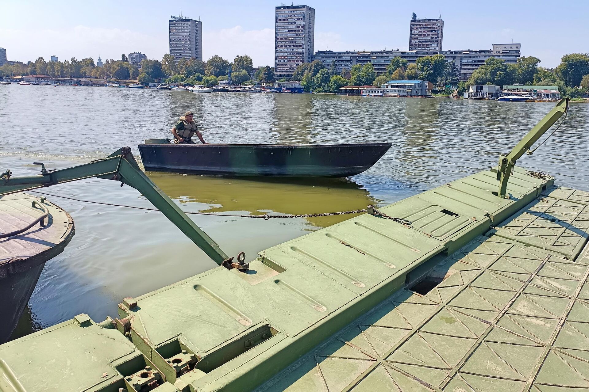 Завршено ангажовање Војске Србије на Лиду, расклопљен мост на Дунаву - Sputnik Србија, 1920, 01.09.2024