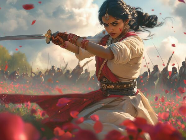 Lakšmi Bej, kraljica grada–države Džansi u centralnoj Indiji i vođa ustanka protiv britanske vlasti 1857. godine, jedna je od ikoničnih figura nacionalnog pokreta i ponosa svih Indijaca. - Sputnik Srbija