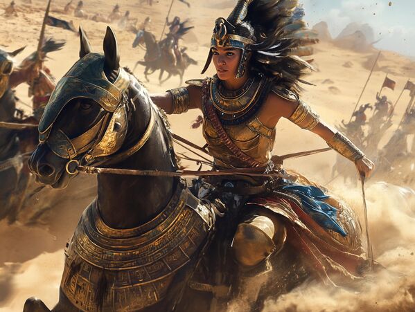 Ahotep je bila žena faraona Taa II i majka-osnivač 18. faraonske dinastije Egipta. Živela je i vladala oko 1500. godine pre nove ere. Nakon smrti svog muža, predvodila je vojsku i postala poznata kao izuzetan ratnik i glavnokomandujući. - Sputnik Srbija