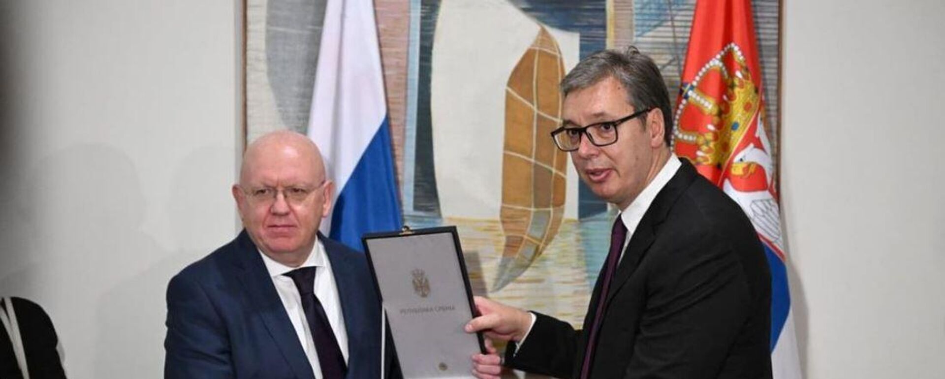 Vasilij Nebenzja i Aleksandar Vučić - Sputnik Srbija, 1920, 23.09.2024