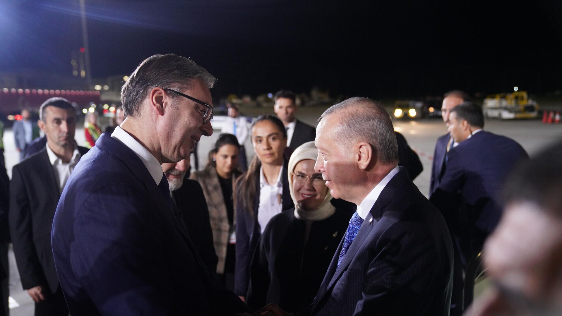 Predsednik Turske Redžep Tajip Erdogan i predsednik Srbije Aleksandar Vučić - Sputnik Srbija, 1920, 10.10.2024