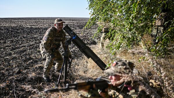 Minobacački odred snaga Ahmat u Kurskoj oblasti - Sputnik Srbija