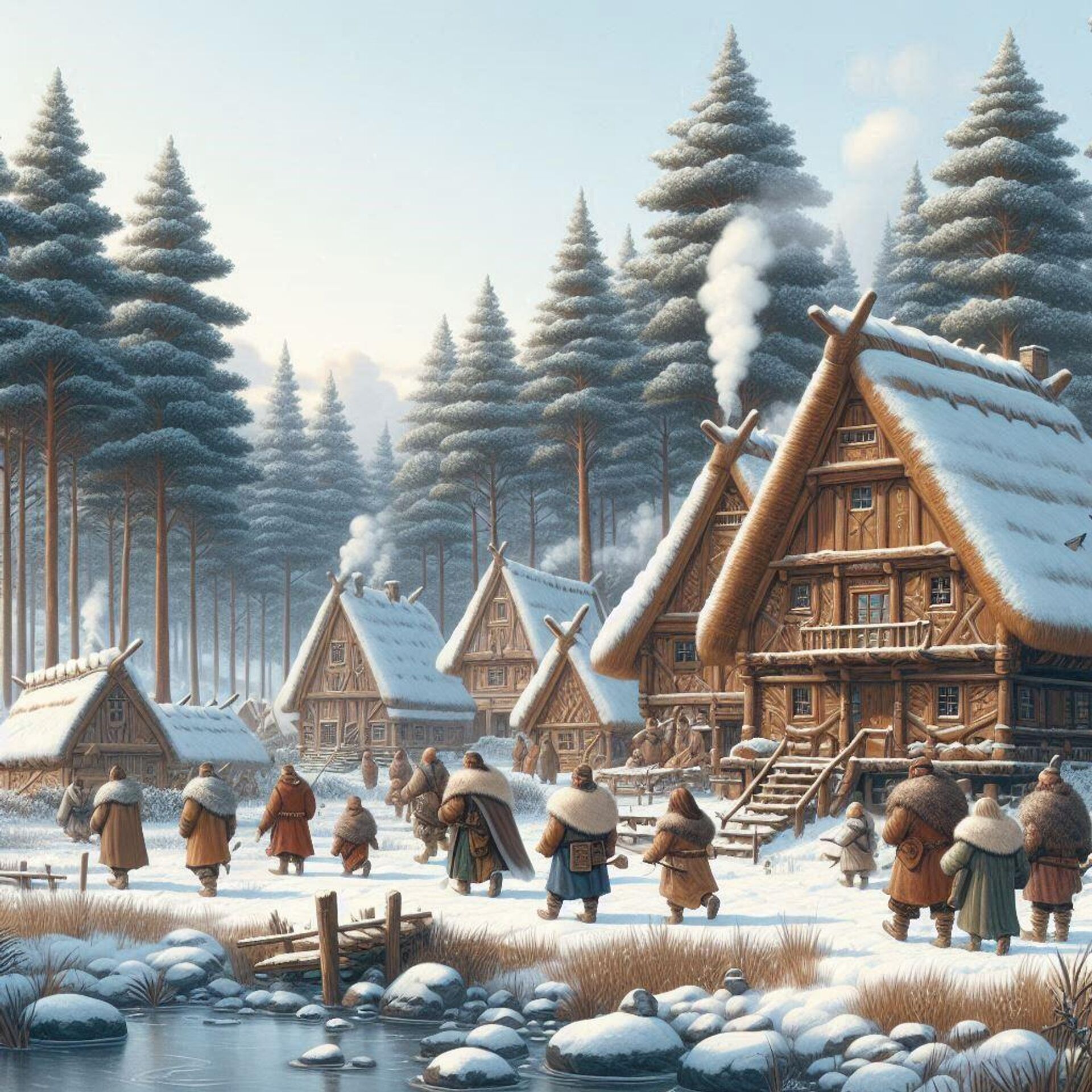 Викиншко село, илустрација - Sputnik Србија, 1920, 02.05.2025