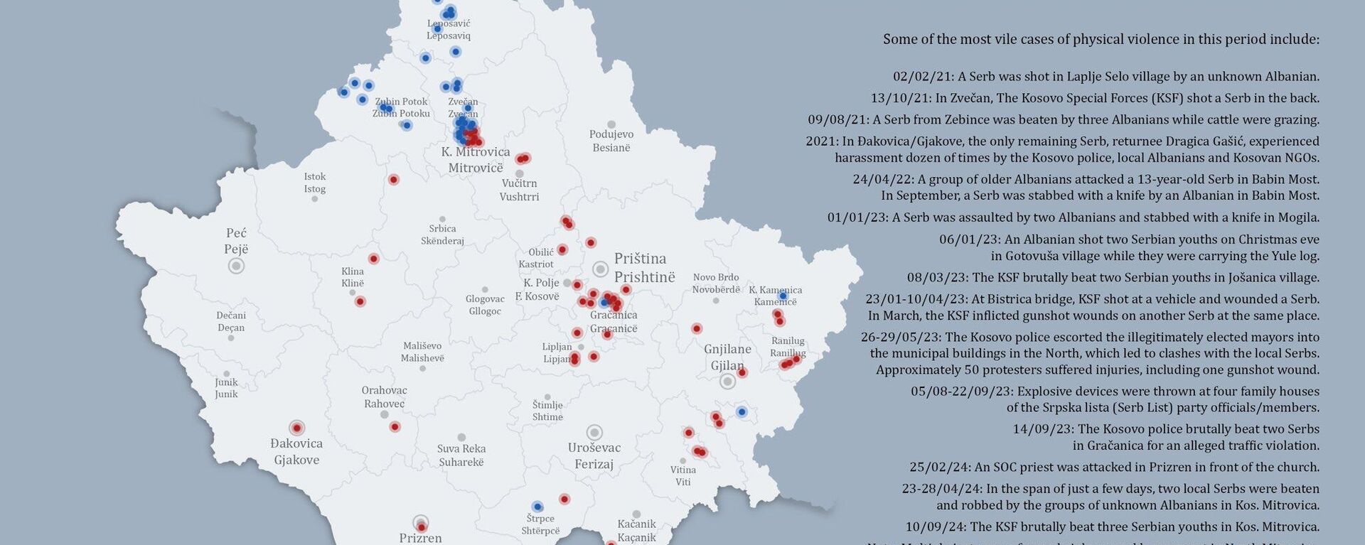 Gujon objavio mapu napada na Srbe na KiM - Sputnik Srbija, 1920, 27.10.2024