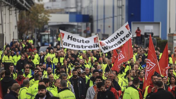 Protest radnika nemačke automobilske industrije - Sputnik Srbija