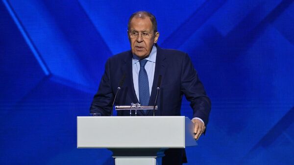 Sergeй Lavrov na II Minskoй meždunarodnoй konferencii po evraziйskoй bezopasnosti - Sputnik Srbija