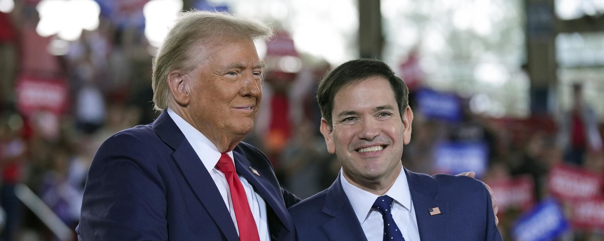 El ganador de las elecciones presidenciales de EEUU, Donald Trump, y el senador Marco Rubio - Sputnik Србија, 1920, 12.11.2024